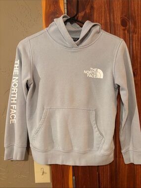 The North Face Kids Light Blue Logo Pullover Hoodie